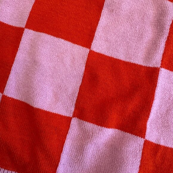 H&M Kids Pink & Red Checkerboard Sweater - Picture 2 of 6